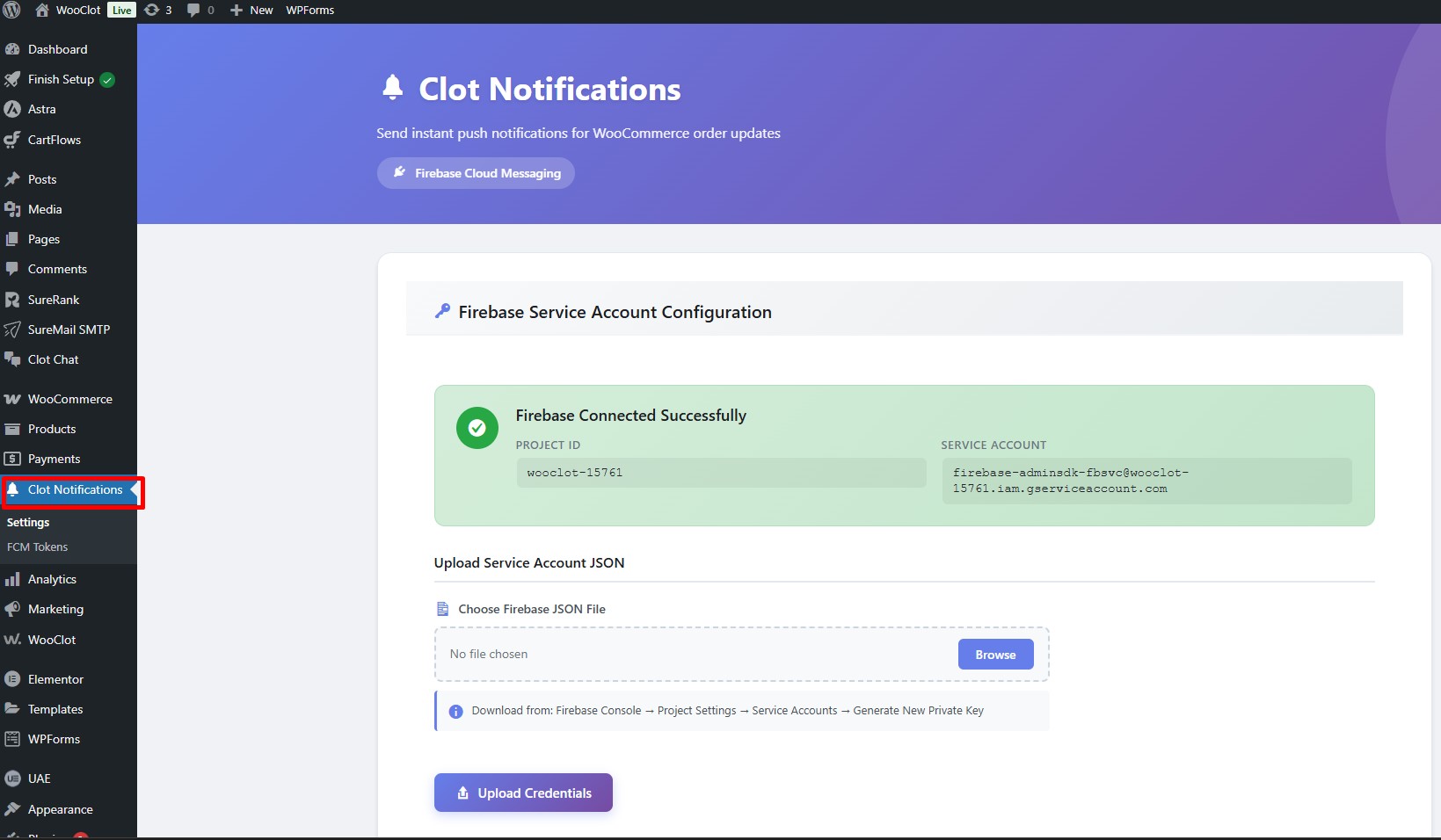 Clot Notifications Plugin Installation